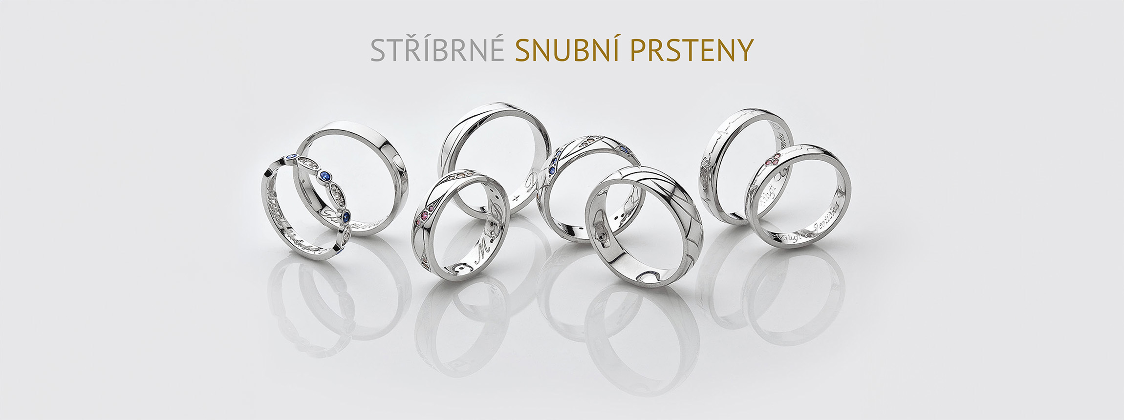 Stříbrné snubní prsteny