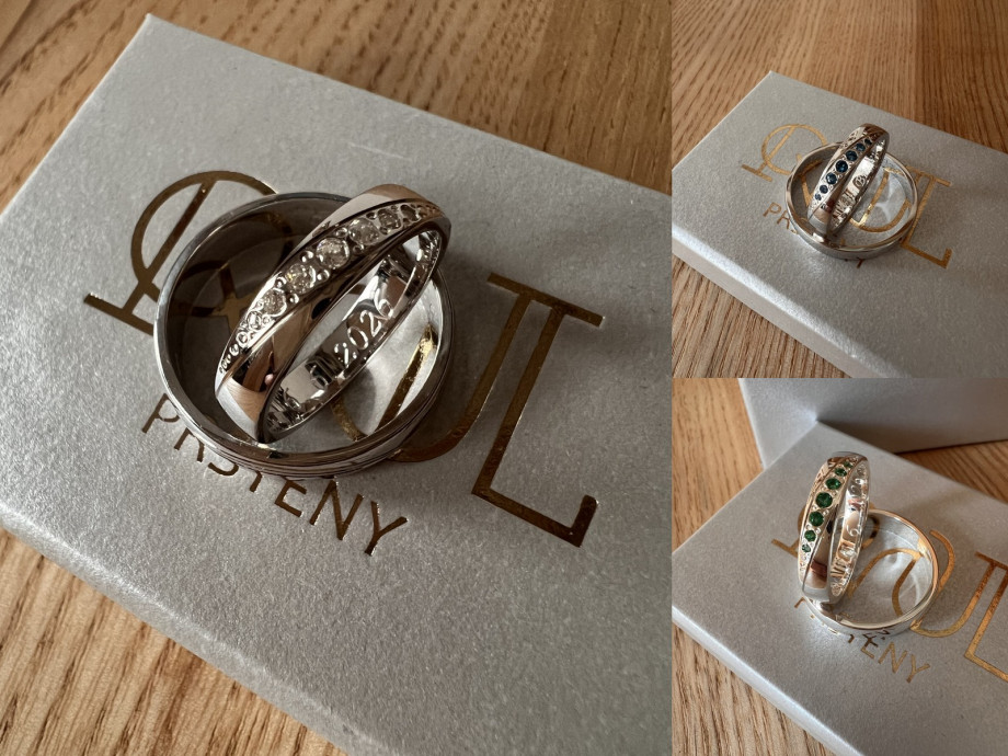 Stříbrné snubní prsteny s barevnými kamínky: originál, který nenabízí každý