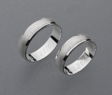 stříbrné snubní prsteny vzor Z9
