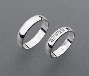 stříbrné snubní prsteny vzor Z38