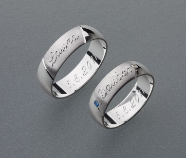 stříbrné snubní prsteny vzor Z18 