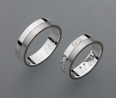 stříbrné snubní prsteny vzor Z31