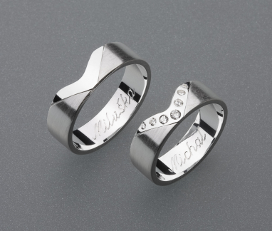 stříbrné snubní prsteny vzor Z22