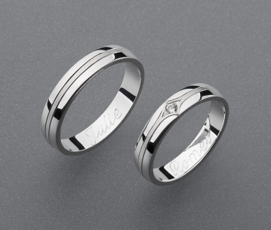 stříbrné snubní prsteny vzor Z58