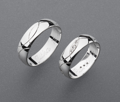 stříbrné snubní prsteny vzor Z61