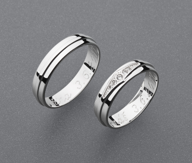 stříbrné snubní prsteny vzor Z75