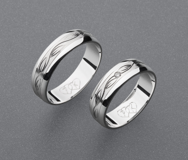 stříbrné snubní prsteny vzor Z77