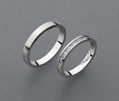 stříbrné snubní prsteny vzor Z84