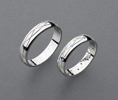 stříbrné snubní prsteny vzor Z86