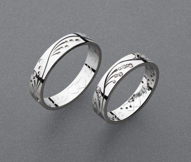 stříbrné snubní prsteny vzor Z89