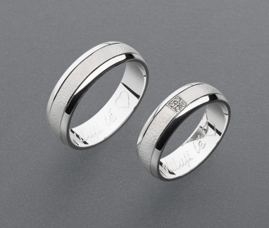 stříbrné snubní prsteny vzor Z98