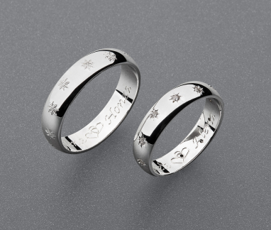 stříbrné snubní prsteny vzor Z107