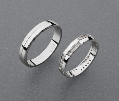 stříbrné snubní prsteny vzor Z112