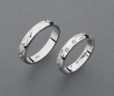 stříbrné snubní prsteny vzor Z113