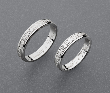 stříbrné snubní prsteny vzor Z114