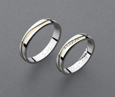 stříbrné snubní prsteny vzor Z93