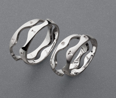 stříbrné snubní prsteny vzor Z119