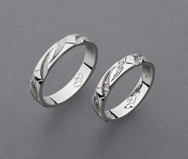 stříbrné snubní prsteny vzor Z120