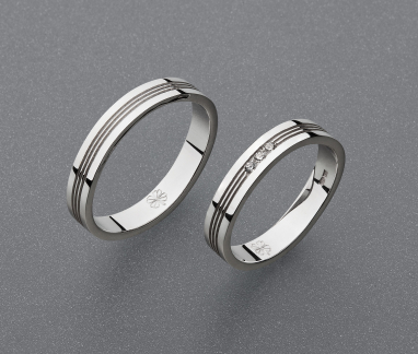 stříbrné snubní prsteny vzor Z126