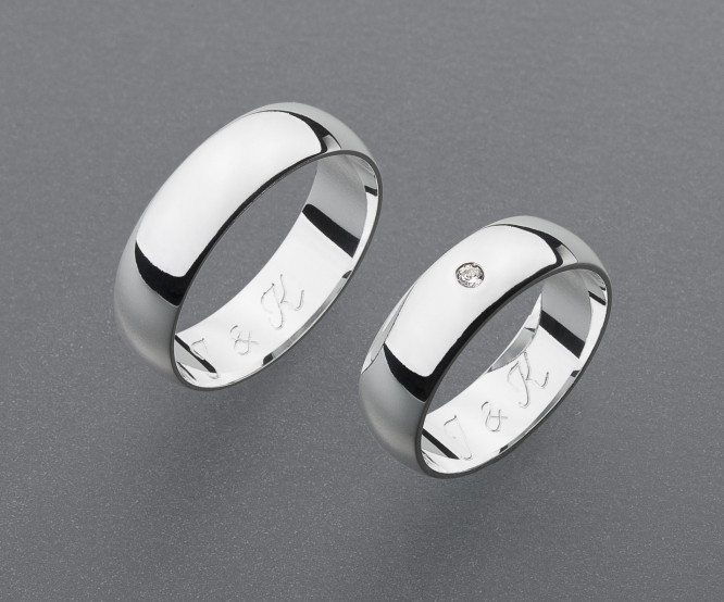 stříbrné snubní prsteny vzor Z37