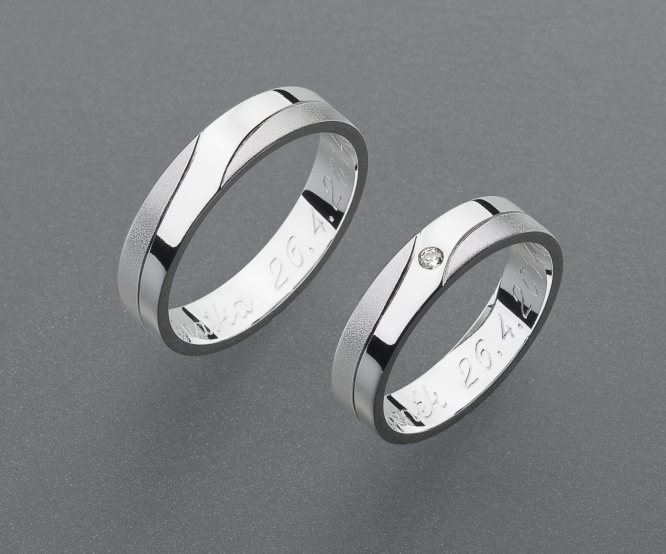 stříbrné snubní prsteny vzor Z39