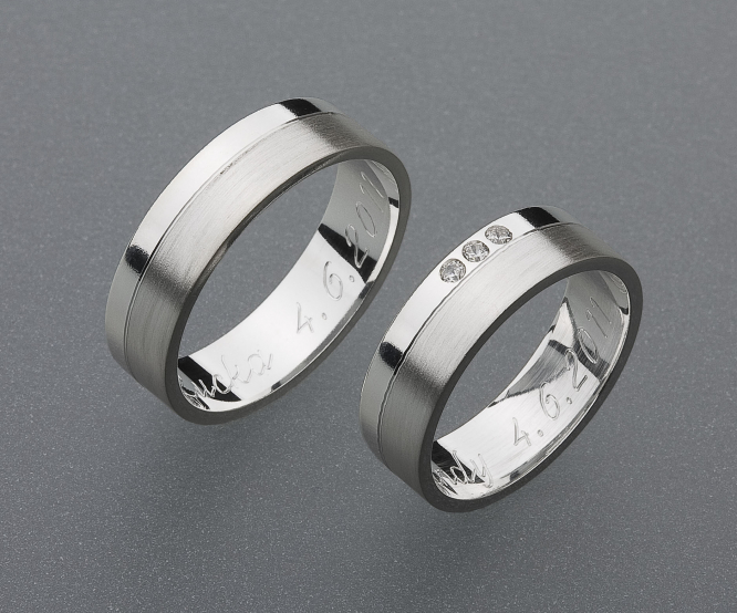 stříbrné snubní prsteny vzor Z16