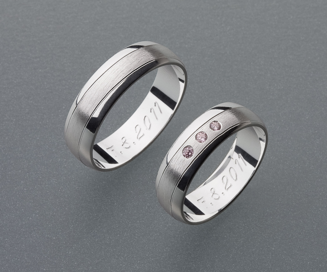 stříbrné snubní prsteny vzor Z19
