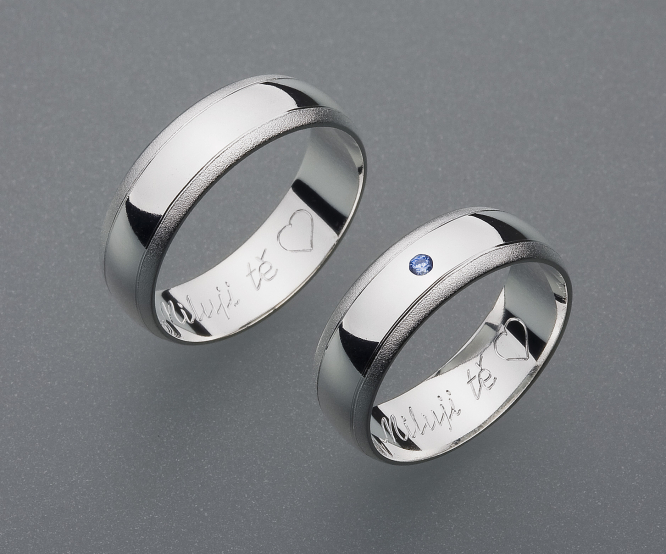 stříbrné snubní prsteny vzor Z4