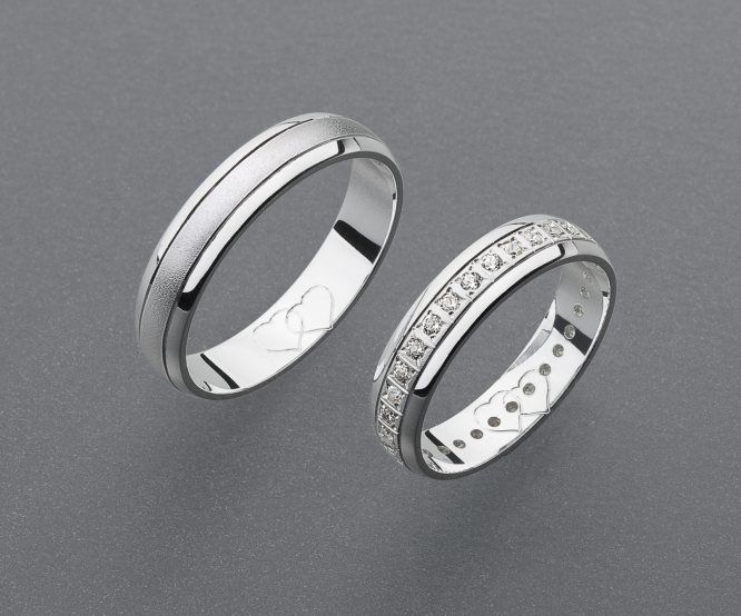 stříbrné snubní prsteny vzor Z41