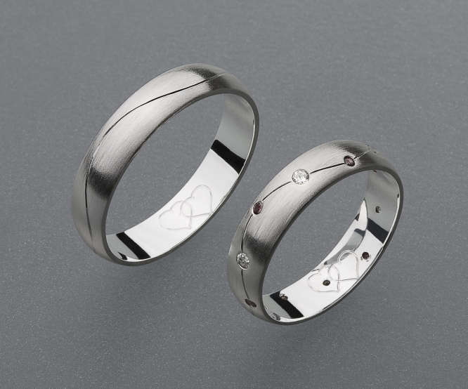 stříbrné snubní prsteny vzor Z30