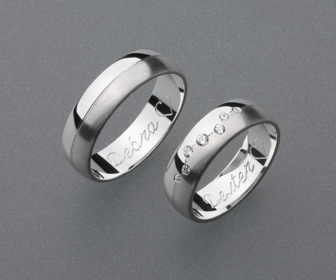 stříbrné snubní prsteny vzor Z21