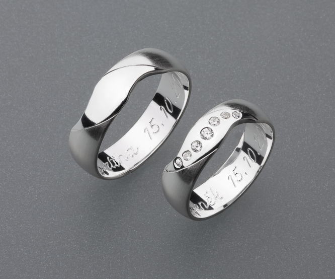 stříbrné snubní prsteny vzor Z23