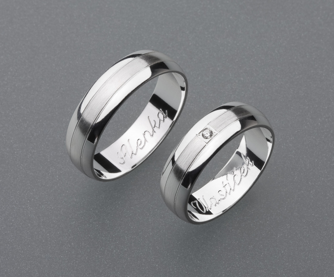 stříbrné snubní prsteny vzor Z26