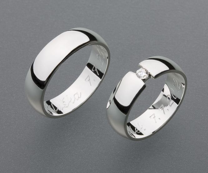stříbrné snubní prsteny vzor Z33