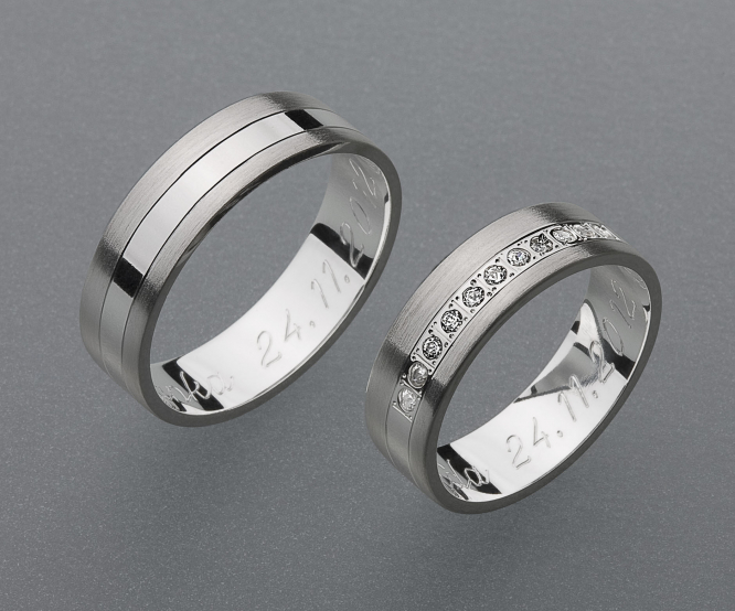 stříbrné snubní prsteny vzor Z35