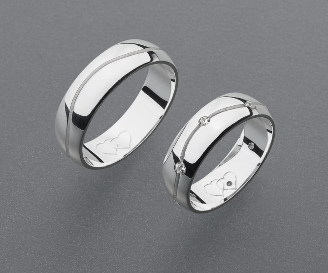 stříbrné snubní prsteny vzor Z47