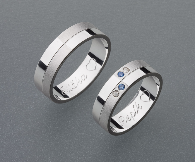 stříbrné snubní prsteny vzor Z20