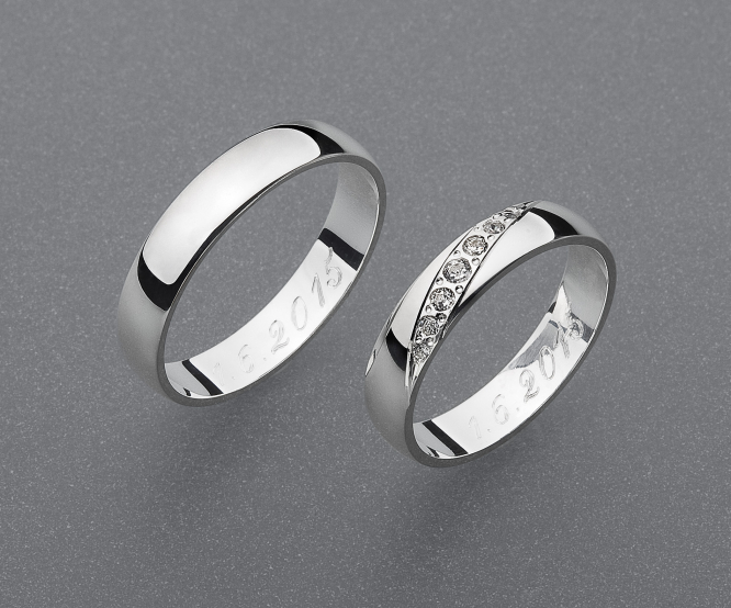 stříbrné snubní prsteny vzor Z13