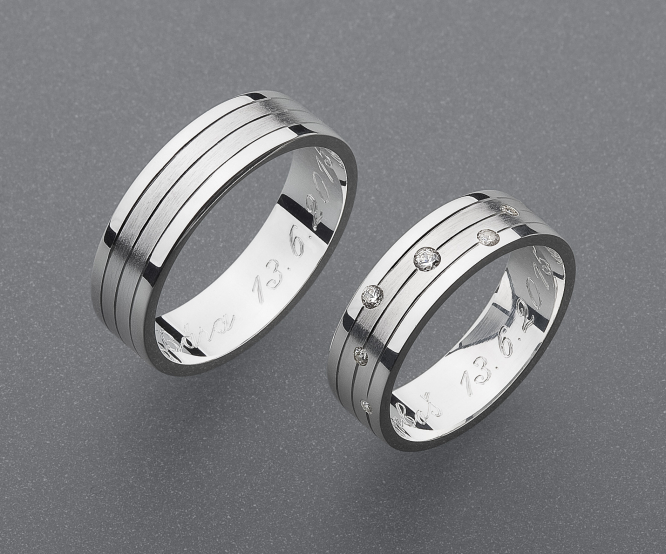stříbrné snubní prsteny vzor Z51