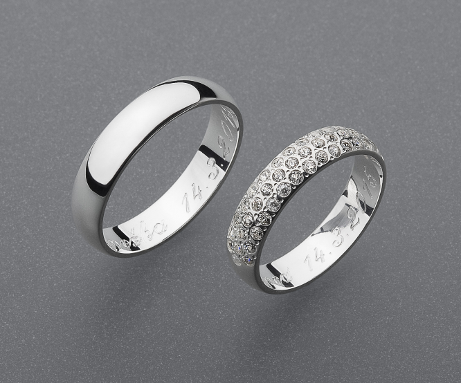 stříbrné snubní prsteny vzor Z52