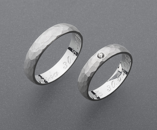 stříbrné snubní prsteny vzor Z54