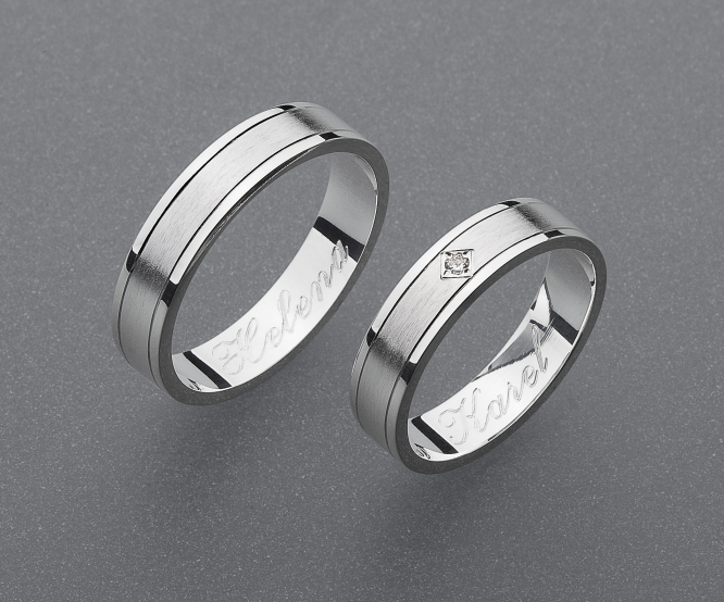 stříbrné snubní prsteny vzor Z55