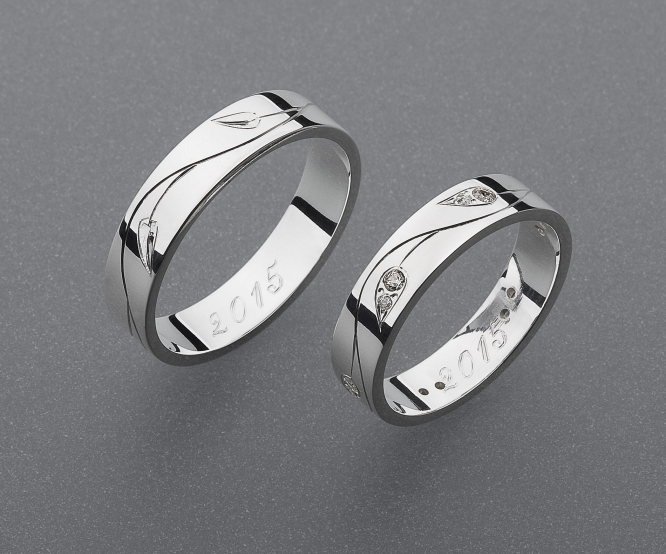 stříbrné snubní prsteny vzor Z57
