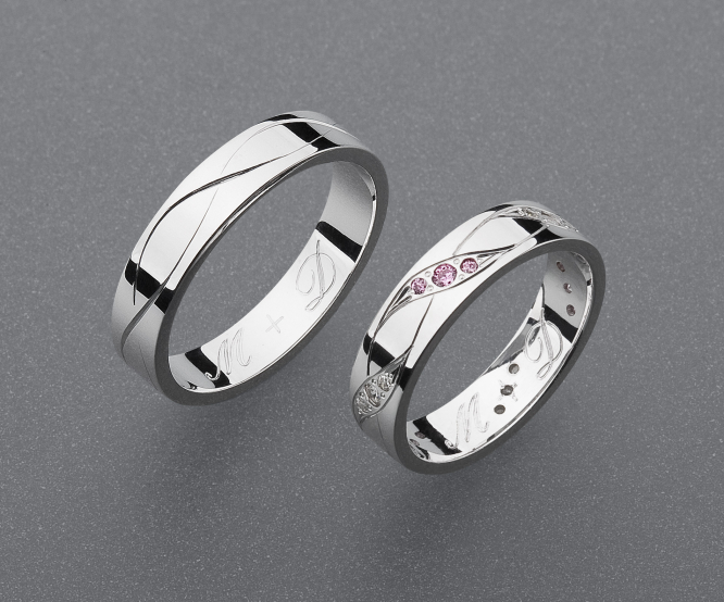 stříbrné snubní prsteny vzor Z62
