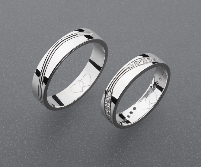 stříbrné snubní prsteny vzor Z63