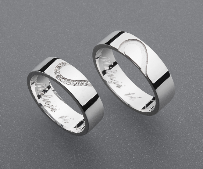 stříbrné snubní prsteny vzor Z66